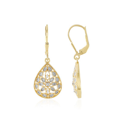 Pendientes en plata con Diamante I2 (J)