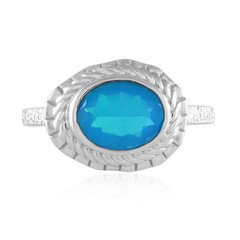 Anillo en plata con Ópalo azul de Etiopía