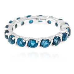 Anillo en plata con Cianita petróleo