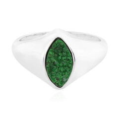 Anillo en plata con Uvarovita