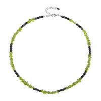 Collar en plata con Hematita negra (Riya)