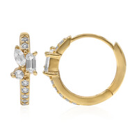 Pendientes en plata con Topacio blanco