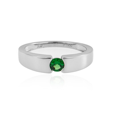 Anillo en platino con Tsavorita