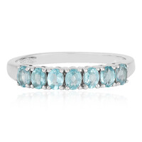 Anillo en plata con Apatita azul