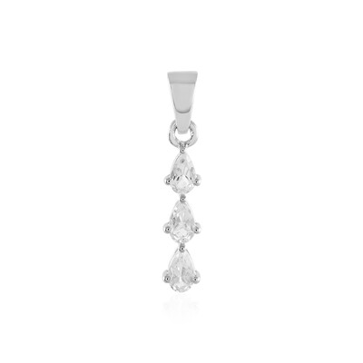 Colgante en plata con Topacio blanco