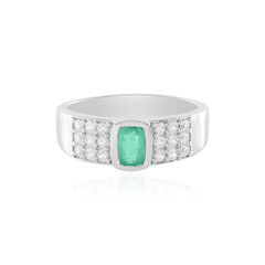 Anillo en plata con Esmeralda de Colombia