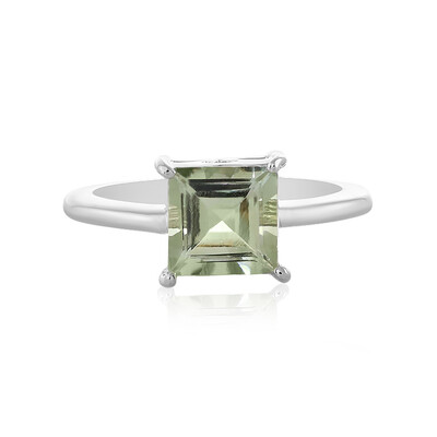 Anillo en plata con Amatista verde