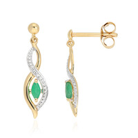 Pendientes en oro con Esmeralda