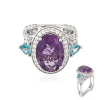 Anillo en plata con Amatista de Zambia (Dallas Prince Designs)