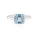 Anillo en plata con Topacio azul cielo