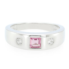 Anillo en plata con Zafiro Padparadscha