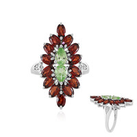Anillo en plata con Granate Merelani