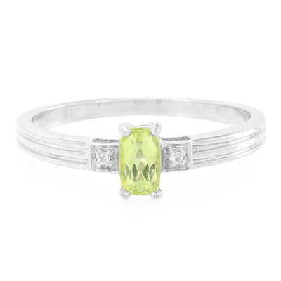 Anillo en plata con Turmalina cuprífera