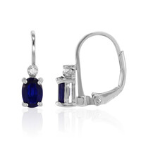 Pendientes en plata con Espinela azul royal
