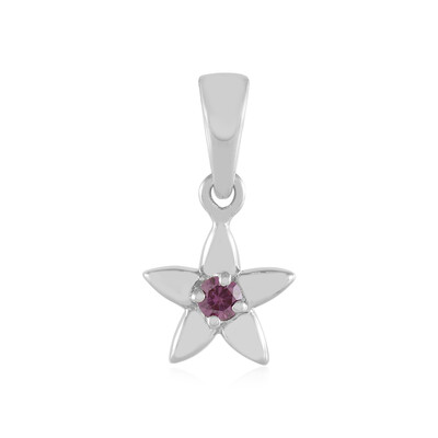 Colgante en plata con Diamante púrpura I2