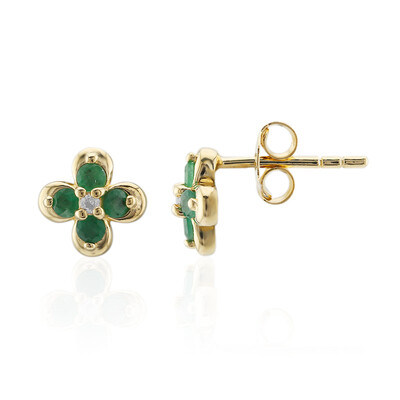 Pendientes en plata con Esmeralda de Brasil