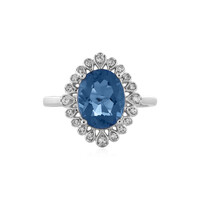 Anillo en plata con Fluorita de color cambiante