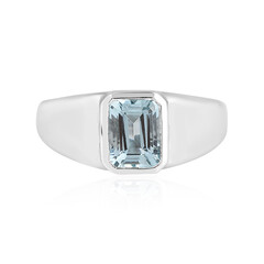 Anillo en platino con AAA Aguamarina (KM by Juwelo)