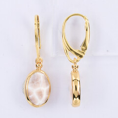 Pendientes en plata con Natrolita