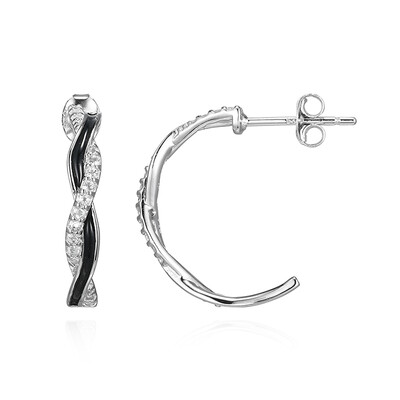 Pendientes en plata con Topacio blanco (Adela Silber)