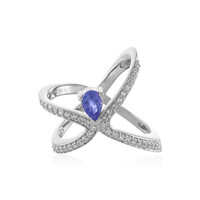 Anillo en plata con Tanzanita