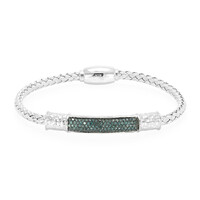 Brazalete en plata con Diamante azul