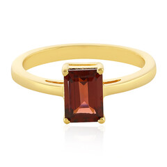 Anillo en plata con Granate de Mozambique