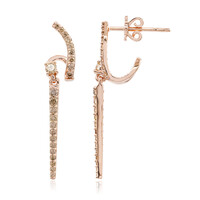 Pendientes en oro con Diamante rosa de Francia de Argyle SI1