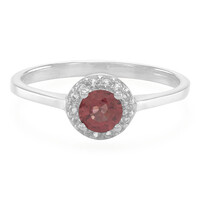 Anillo en plata con Granate de Malaya