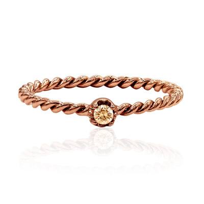 Anillo en oro con Diamante rosa de Francia de Argyle SI1 (Annette)