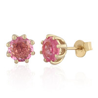 Pendientes en oro con Zafiro rosa de Madagascar (de Melo)