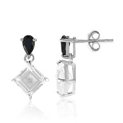 Pendientes en plata con Topacio blanco