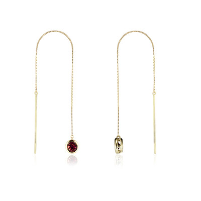 Pendientes en oro con Rodolita (CUSTODANA)