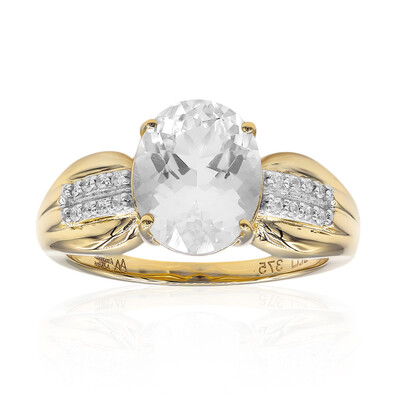 Anillo en oro con Cuarzo Herkimer (Amanda Adkins)