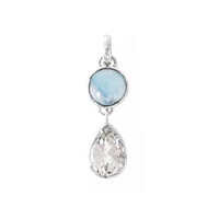 Colgante en plata con Topacio blanco