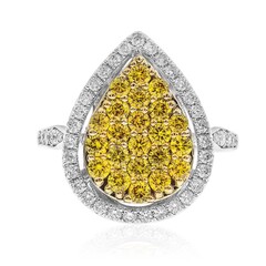 Anillo en oro con Diamante amarillo SI2 (CIRARI)