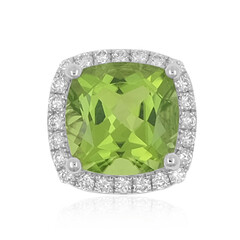 Colgante en platino con Peridoto