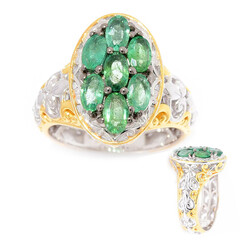 Anillo en plata con Esmeralda de Zambia (Gems en Vogue)