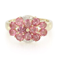 Anillo en oro con Zafiro Padparascha no calentado