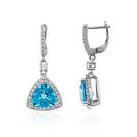 Pendientes en plata con Topacio de Marambaia