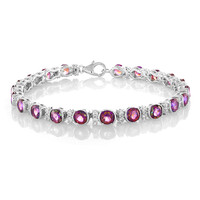 Brazalete en plata con Topacio místico púrpura