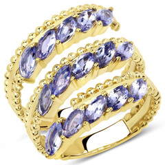 Anillo en plata con Tanzanita
