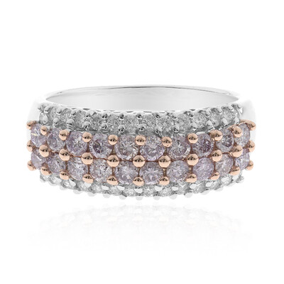 Anillo en oro con Diamante rosa SI (CIRARI)