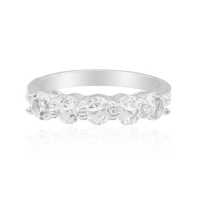 Anillo en plata con Topacio blanco