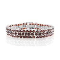 Brazalete en plata con Granate de Mozambique
