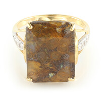Anillo en plata con Cuarzo Dinosaurio