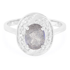 Anillo en plata con Labradorita