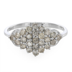 Anillo en plata con Diamante chocolate