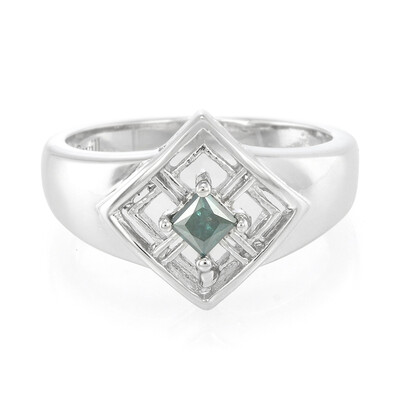 Anillo en plata con Diamante fantasía