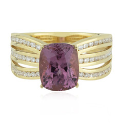 Anillo en oro con Espinela rosa (de Melo)